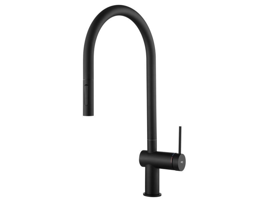Grifo de cocina monomando | Modelo Berna | Color negro | Acabado mate | Imex®