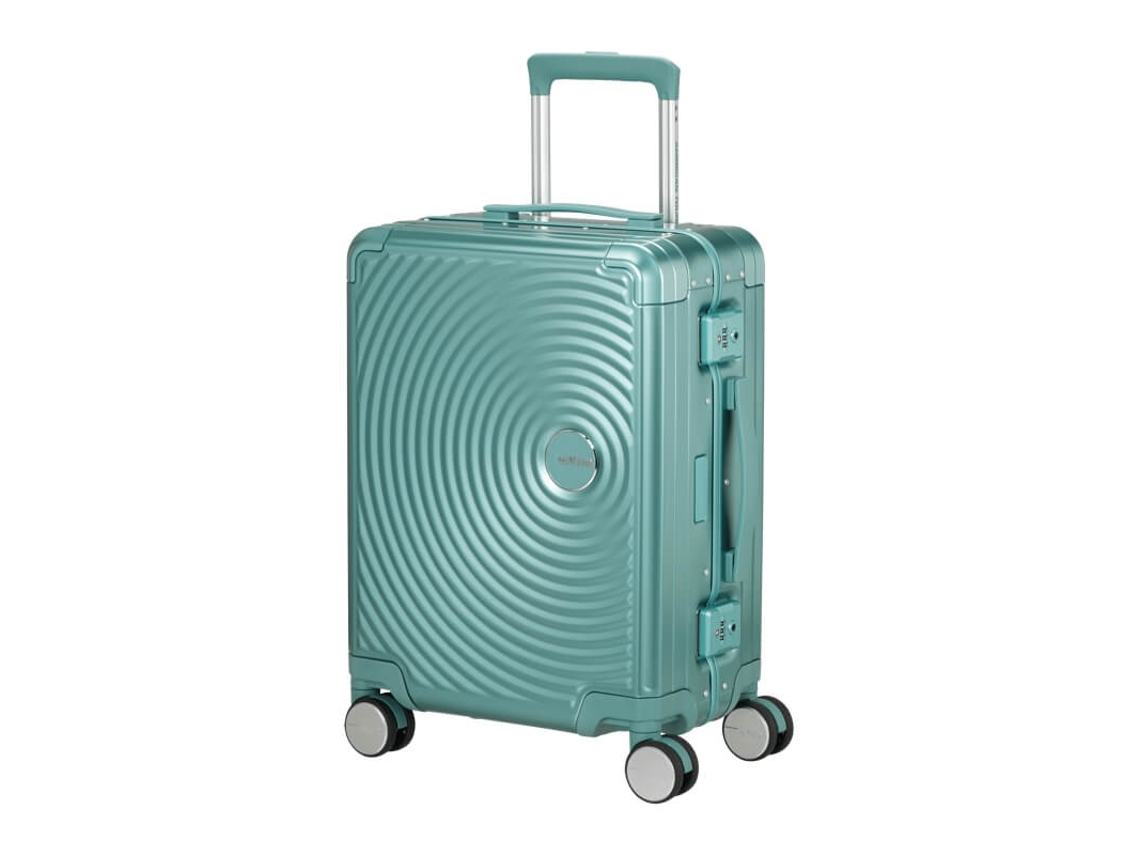 Maleta de cabina 55cm 4r Soundbox Alu Turquesa American Tourister