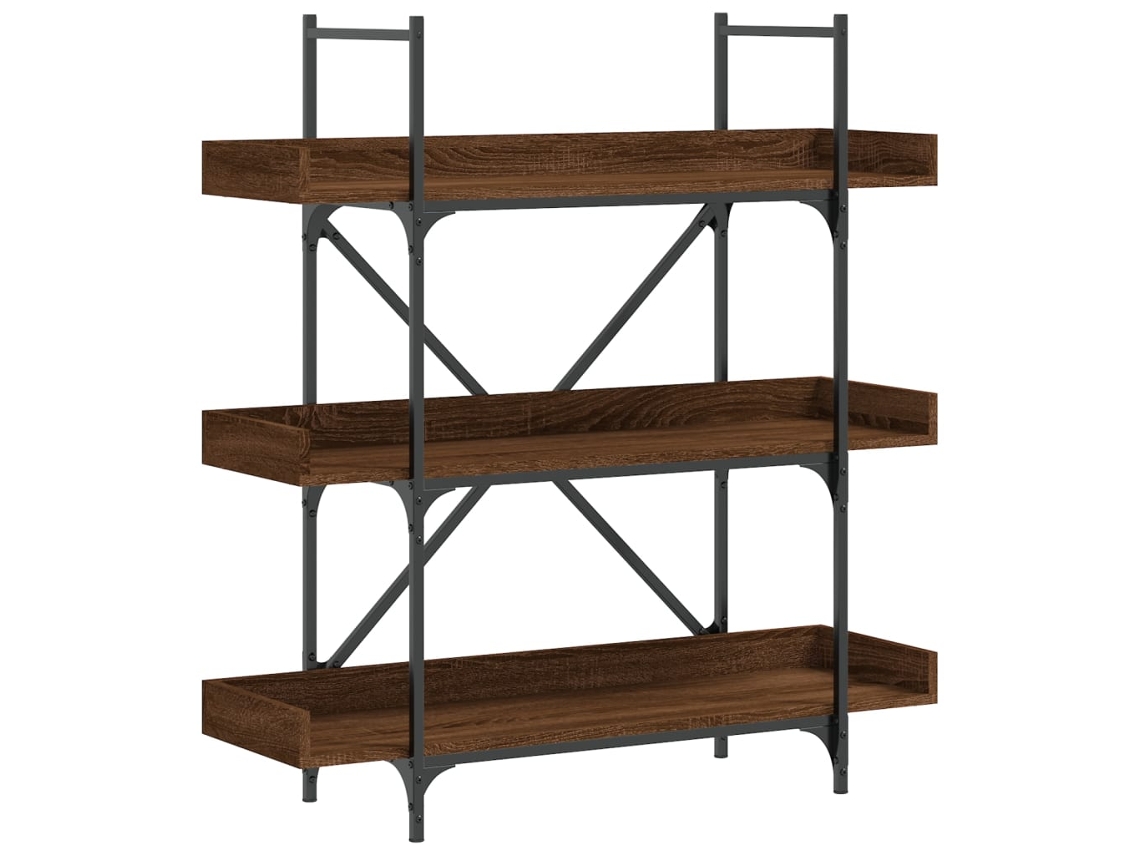 Maison Exclusive - Librería 3 Estantes Madera Ingeniería Marrón 100x33x108,5 Cm