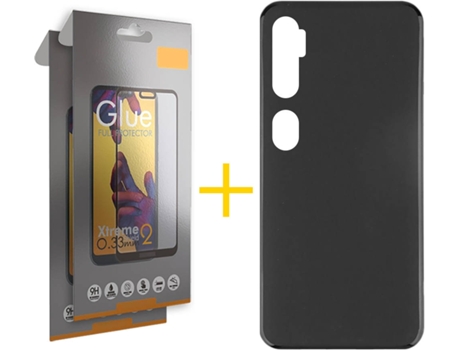 Kit Funda + 2 Protectores de Pantalla Xiaomi Mi Note 10 Pro SKYHE Full Liso (Negro)