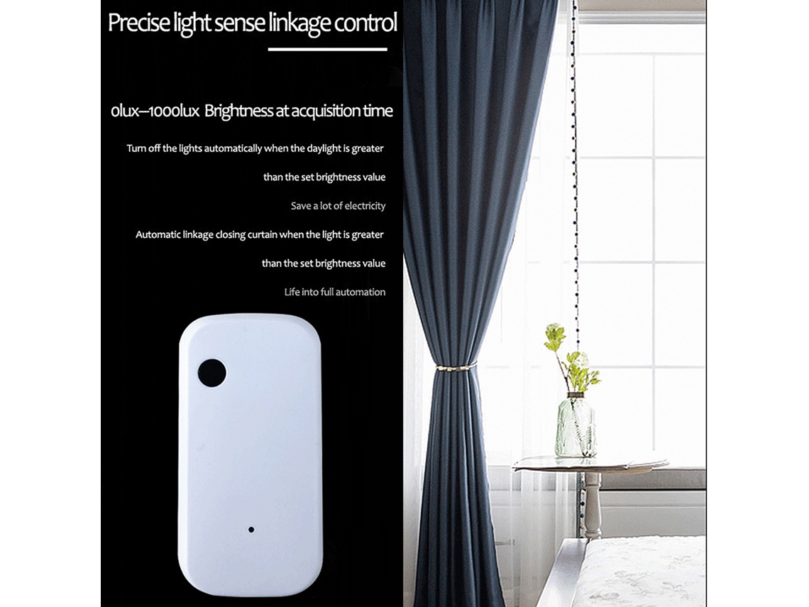 2026-sensor De Luz Inteligente Con App Smart Life Y Enlace Wifi, Sensor De Iluminación Power By Tuya