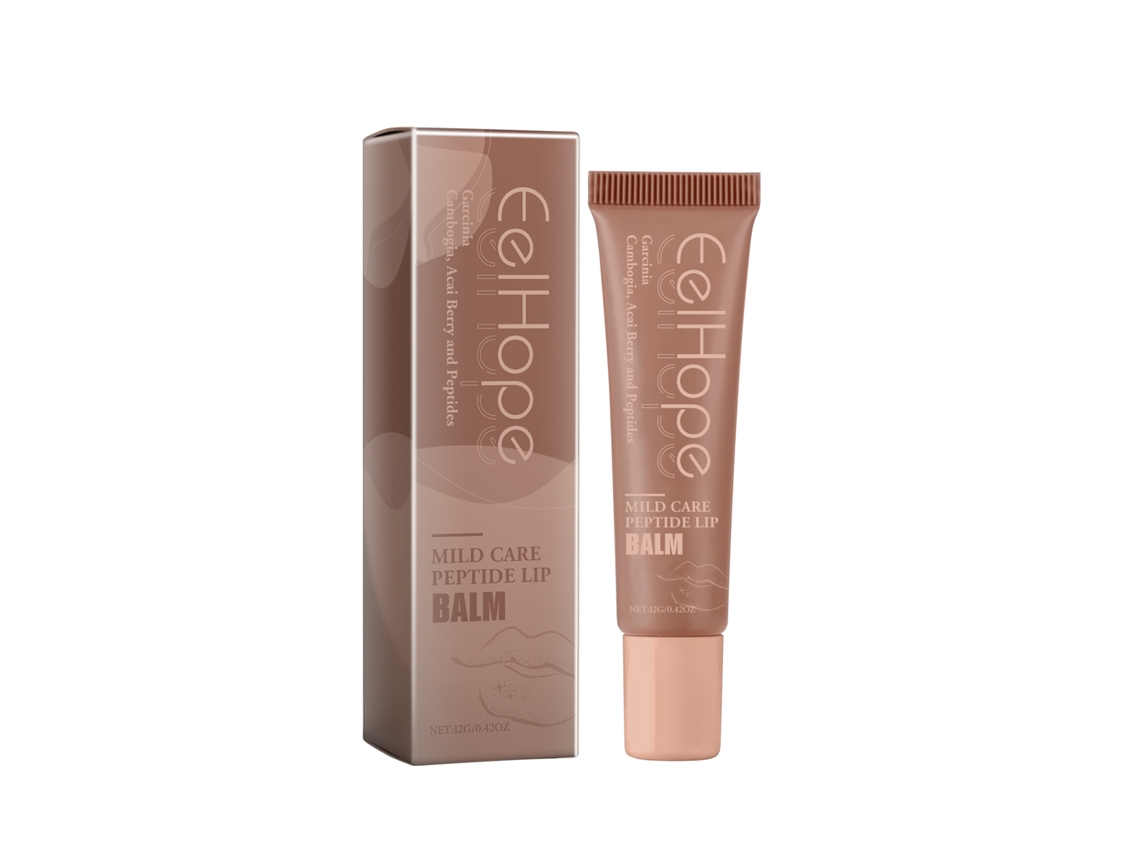 Bálsamo labial hidratante suave de color marrón claro
