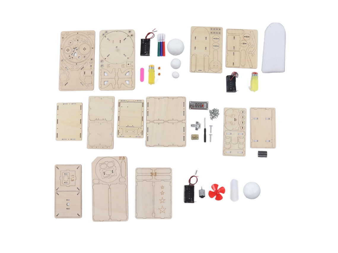 Rompecabezas De Madera 3d 5 En 1, Kit De Construcción Diy, Juguetes, Regalo Para Niños