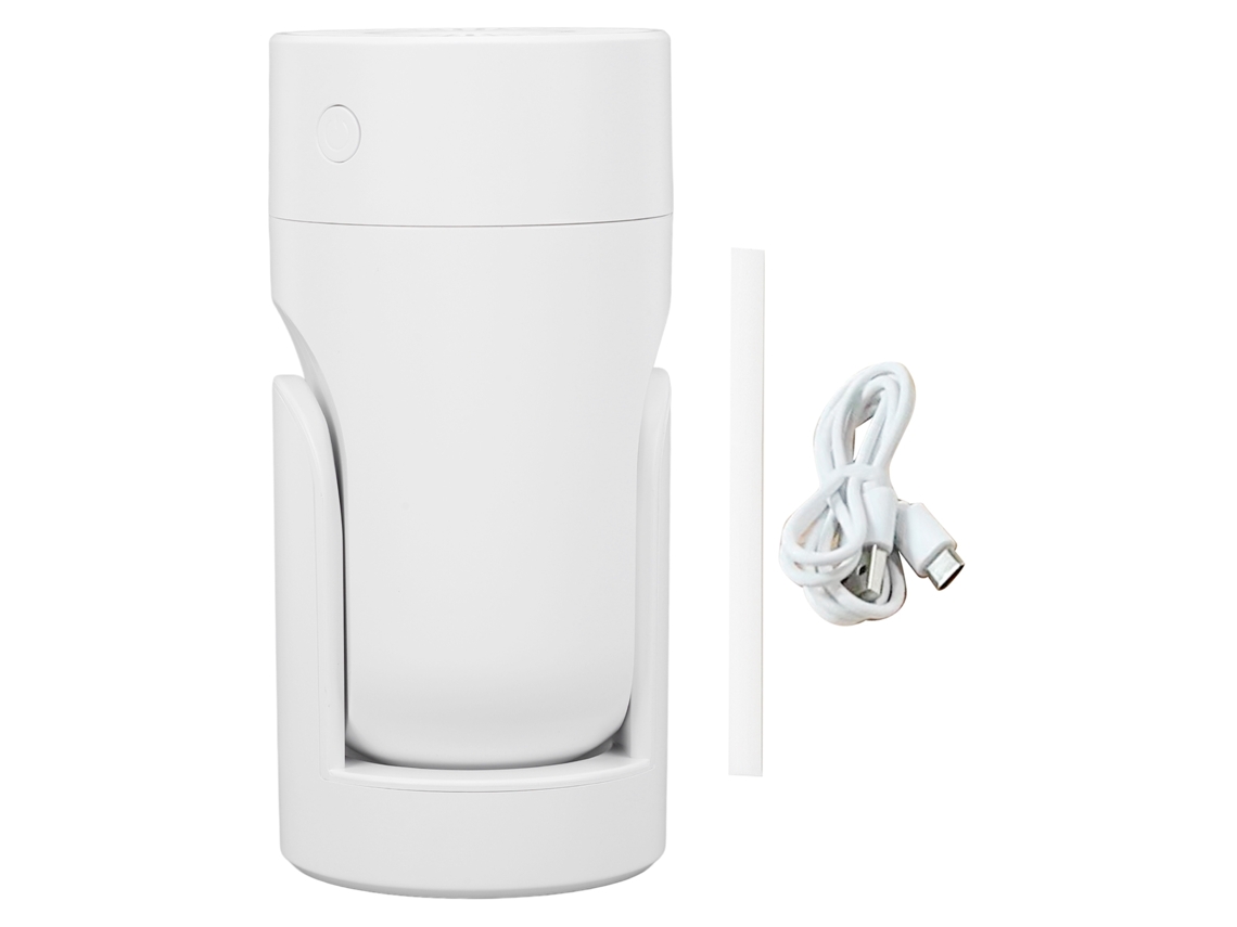 Humidificador Portátil Mini Silencioso De Vapor Frío Con Rotación De 360 Grados Y Carga Usb Para Coche, Hogar Y Oficina - Blanco
