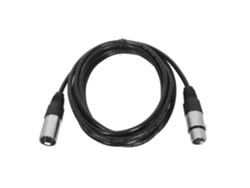Cable De Micrófono De Audio Xlr Balanceado Macho A Hembra Para Estudio, Podcast, Escenario E Iluminación - Negro
