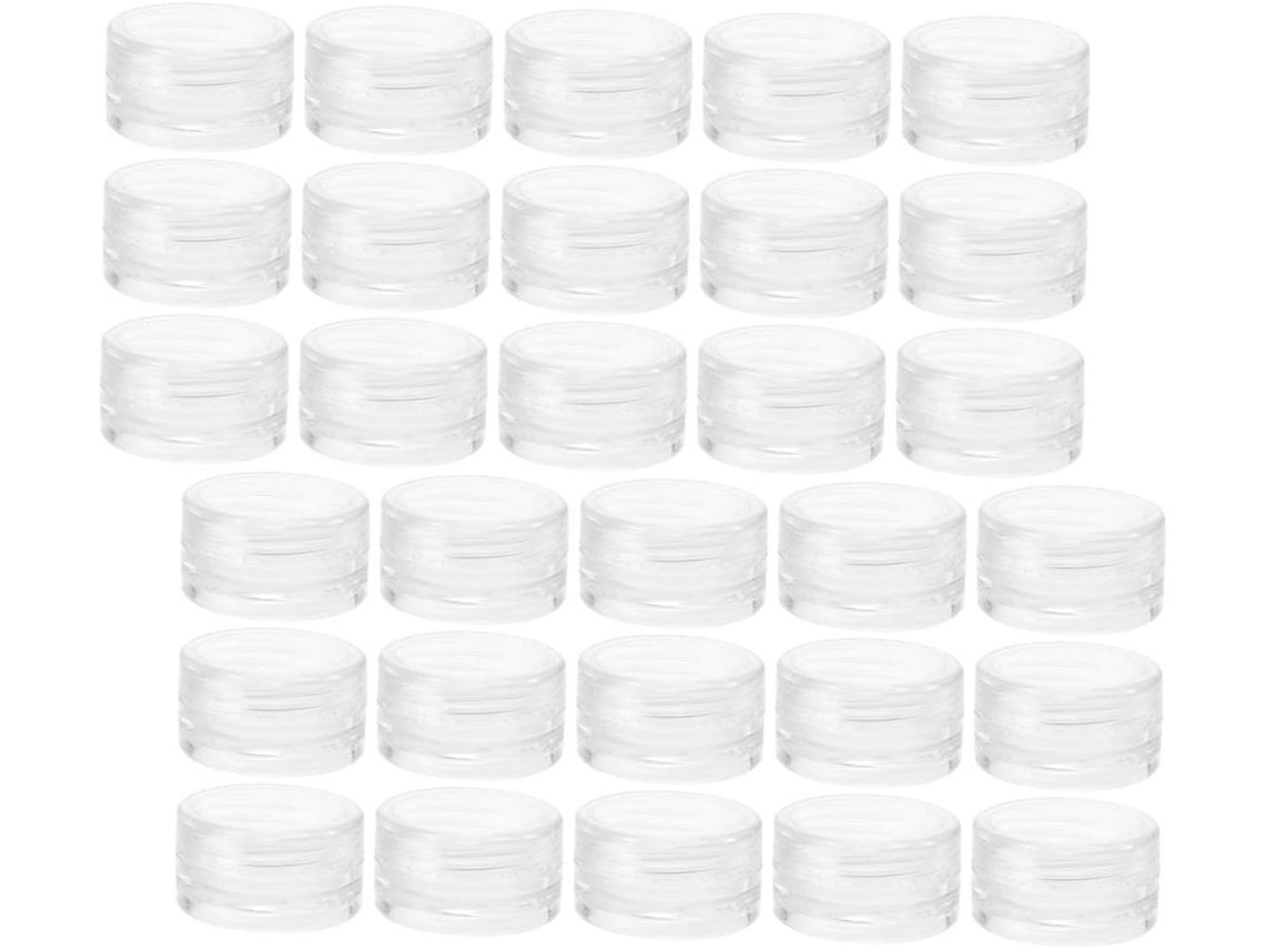 Paquete De 55 Tarros Compactos Recargables Para Crema Facial De Viaje Con Tapas A Prueba De Fugas.