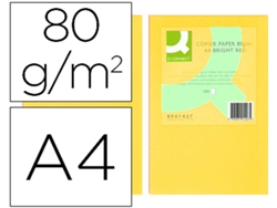 Papel Color Q Connect Din A4 80Gr Amarillo Pack De 500 Hojas