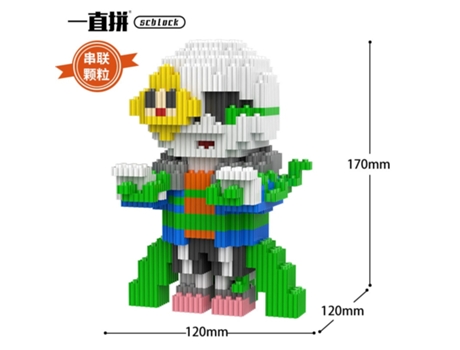 Undertale blok permainan kesalahan epik jatuh angka aksi normal blok bangunan mikro diy model perakitan mainan pendidikan untuk anak-anak
