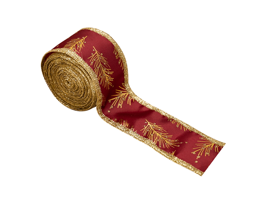 Fita com Borda Vermelha, Estilo Vintage Requintado, Ideal para Artesanato, Decoração de Natal, Artigos para Casamento, Etc. MDUG