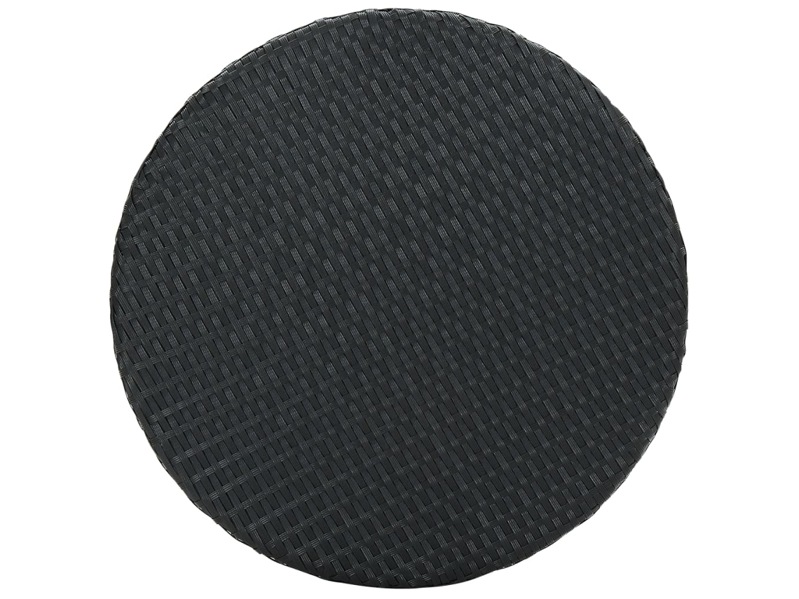Mesa de jardín 60,5x106 cm mimbre patas negras MAISON EXCLUSIVE