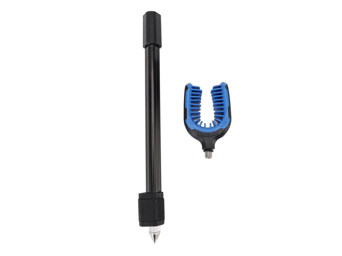 Soporte Para Caña De Pescar Con Tornillo De Tierra Ajustable, Material Abs Tpr, Azul, Accesorio De Pesca