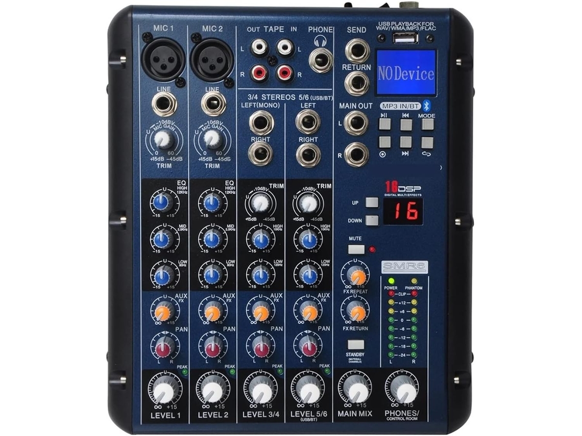 Controlador De Mezcla Y Grabadora Bluetooth Smr6