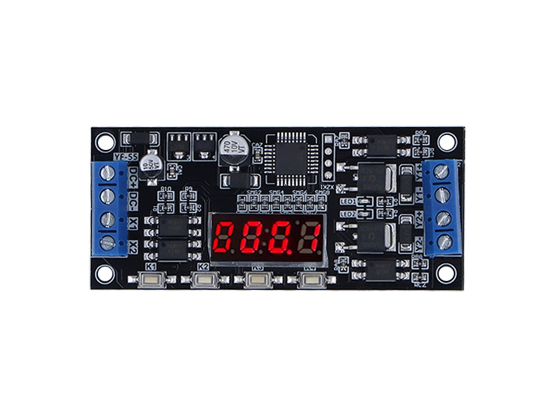 Módulo Temporizador Bipolar Multifuncional Negro Con Interruptor De Retardo Ajustable, Dc7-30v