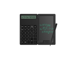 Calculadora recargable Chrui con pantalla grande de 12 dígitos y tableta de escritura borrable (negra)