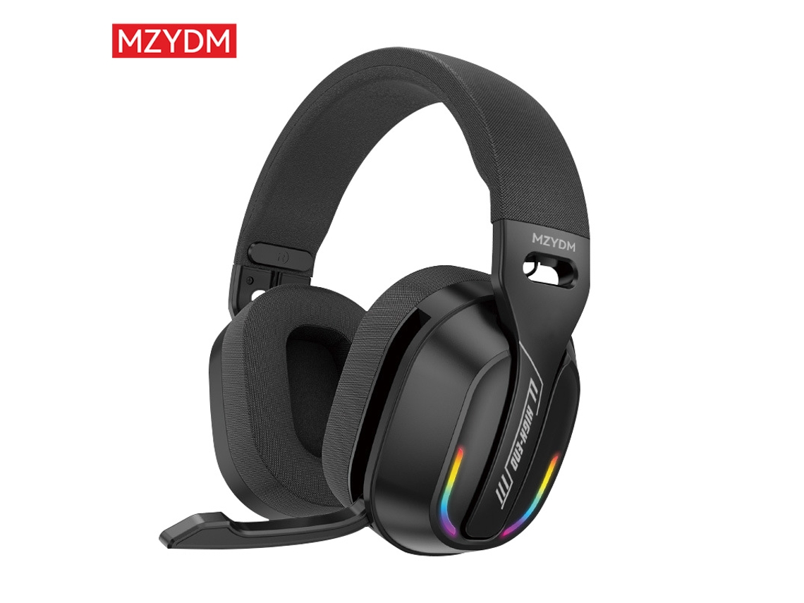 Auriculares Para Juegos (negros), Supraaurales, Bluetooth Estéreo, Micrófono, Iluminación Rgb, Baja Latencia