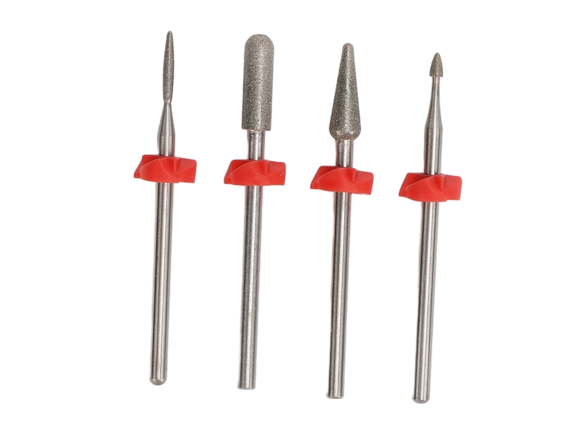 4 Pçs Cabeças De Lixamento De Unhas Em Aço Tungstênio Multifuncionais Para Manicure Salão