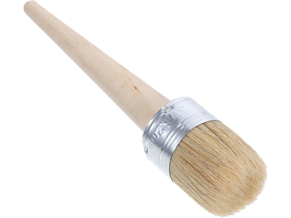 Pinceles Redondos De Cera De 50 Mm Con Cerdas Naturales, Certificados, Aplicador Preciso Para