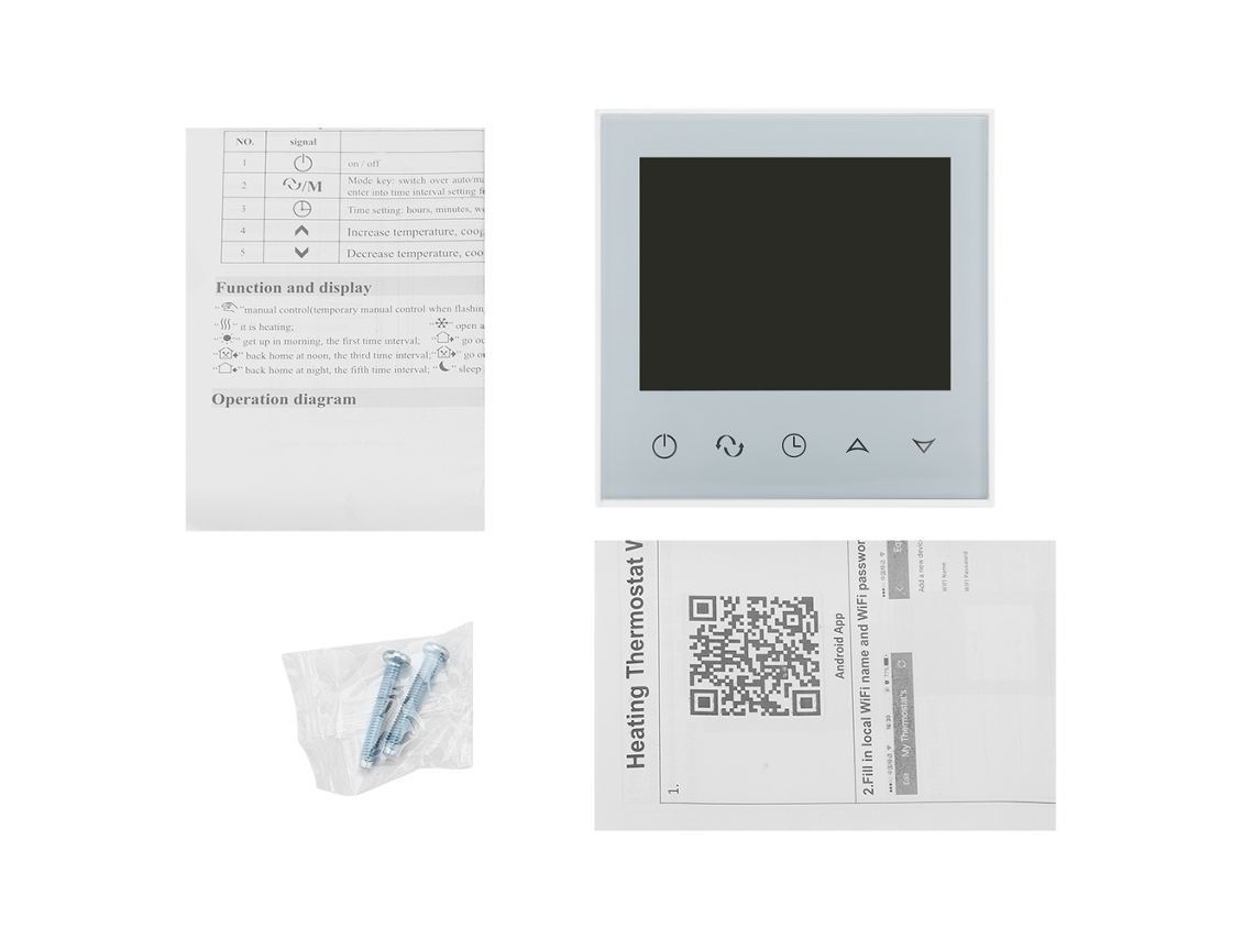 Termostato Digital Programable Con Pantalla Lcd Y Wi-fi Para Calefacción Hy03ww-2