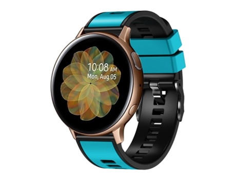 Correa Smartwatch para Garmin Forerunner 265S / 255S / Venu 2S 18mm Silicona Bicolor (Azul Cielo Negro)