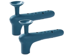 Parachoques De Puerta De Goma Gruesa Antideslizante Protector De Pared Para Hogar Oficina Azul