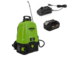 Pulverizador de Mochila Batería 20V 5 Barras Batería Litio 16L Cargador 4Ah Tratamiento de Riego VITO