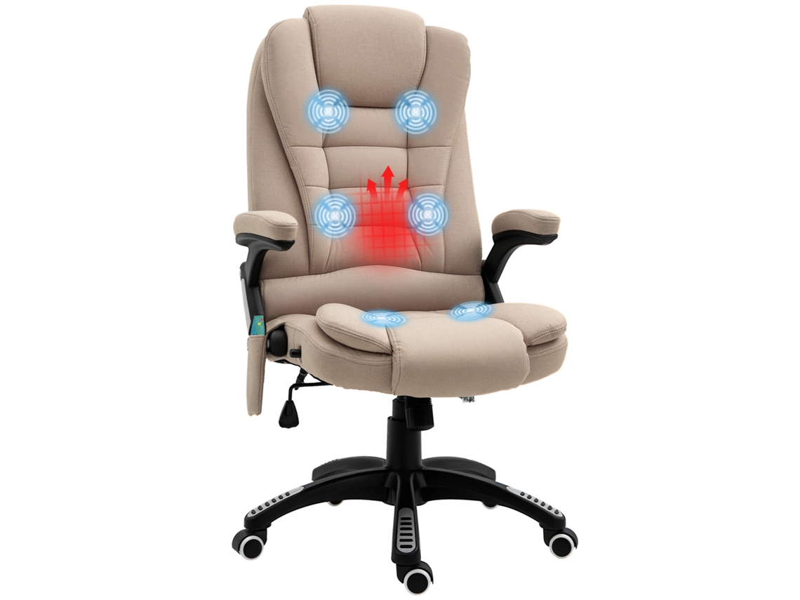 VPMKP - Silla ergonómica Vinsetto con base redonda, giro 360°, altura ajustable, reposacabezas ajustable, reposabrazos abatibles, PVC gris/negro