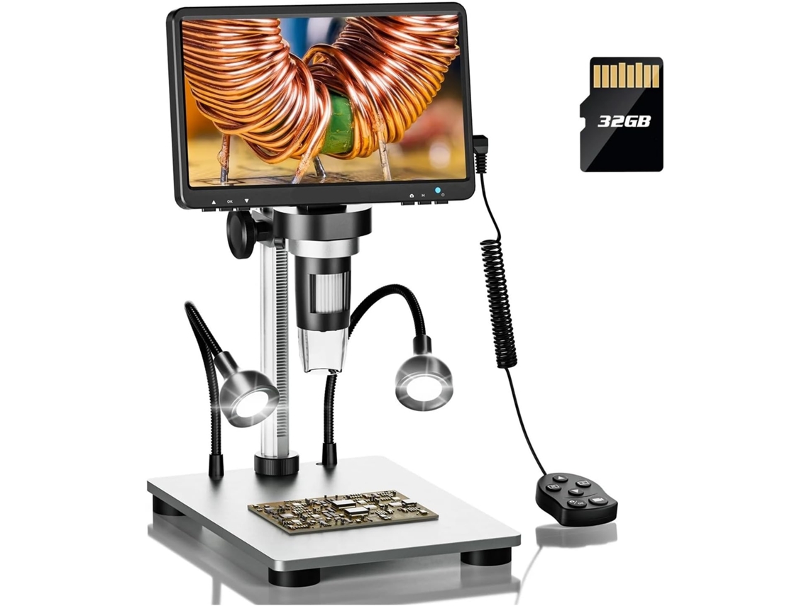Microscopio Electrónico Digital Usb Dm9 1080p, Pantalla Lcd De 7 Pulgadas