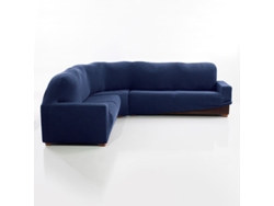 Maxifundas Fundas De Sofa Chaise Longue. Funda Sofá Rinconera Relive Color Marino. Funda Protectora Súper Elástica Para Sofá Rinconera.