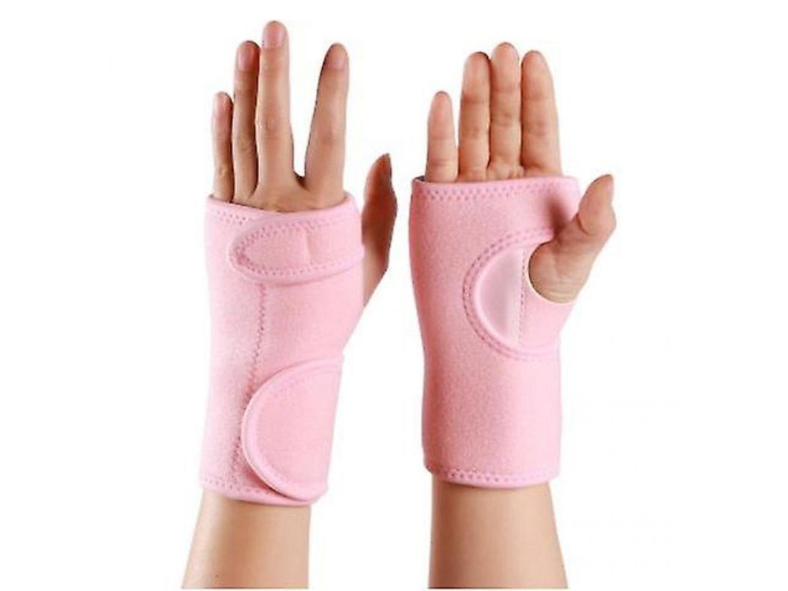 Dan26-fajas De Muñeca Para Canal Carpiano Ajustables, Soporte Elástico Para Deportes, Artritis Y Tendinitis Rosa