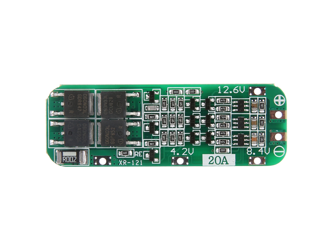 2026velora-placa De Protección De Batería De Litio 3s 12.6v 20a Bms Para Celdas 18650 Lipo Con Recuperación Automática