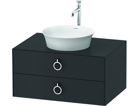 DURAVIT Tulip blanco, mueble de baño colgado en la pared, ancho 800 x fondo 550mm, con 2 cajones, con tirador, WT49900