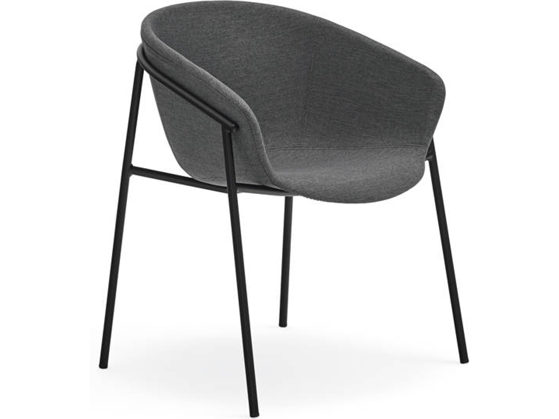 Sillón BAZAR MONDIALE Hug (Gris Oscuro - Metal y Tela - 59x67x79 cm)