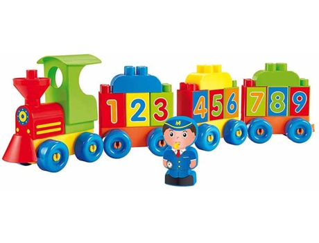 Blocs de Construcción SMOBY Abrick tren números y letras con figura (Edad Mínima: 2)