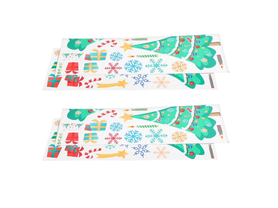 2 Rollos De Pegatinas Adhesivas Removibles Para Ventanas Y Paredes Para Decoración Navideña, Pvc, 75x155cm