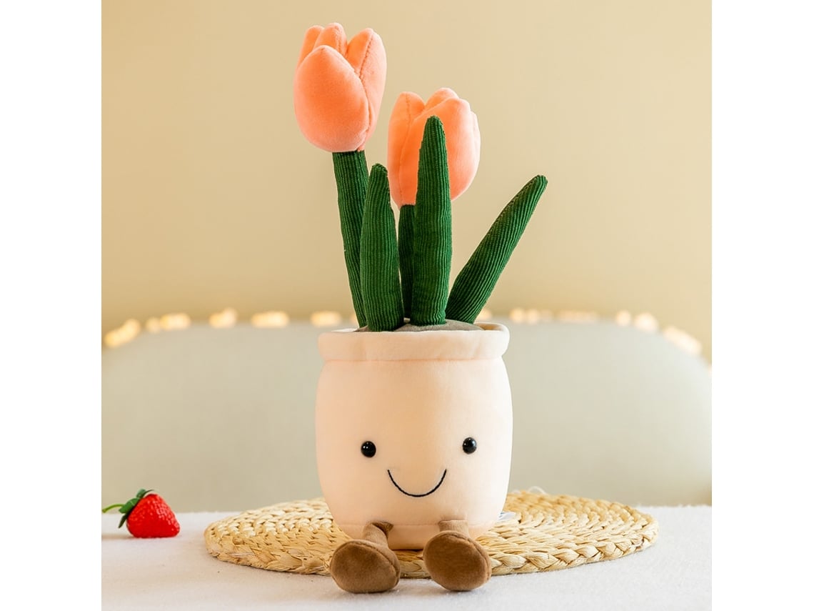 Simulación de plantas de flores, muñecas, peluches, muñecos de trapo para dormitorio