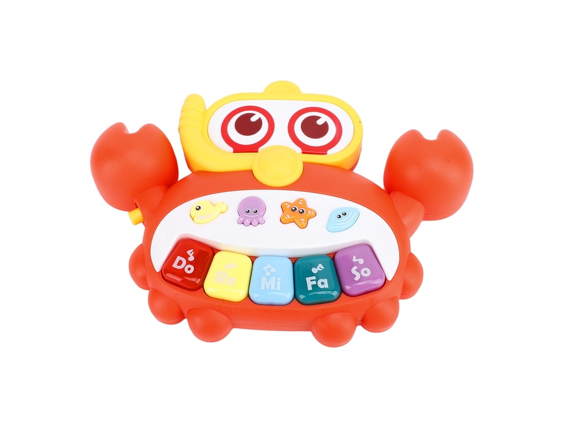 Ats-juguete Piano Para Bebé Con Luces Multifunción Cangrejo Educativo Temprano Teclado Infantil Para Niños Y Niñas