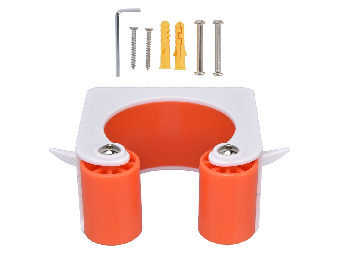 Portabicicletas de pared ABS multifuncional, estable y fiable, diseño fijo, para garaje y salón, color naranja