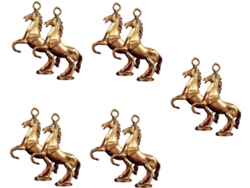 Nuobesty De 10 Pingentes De Cavalo Em Latão Estilo Retrô Para Chaveiros E Acessórios
