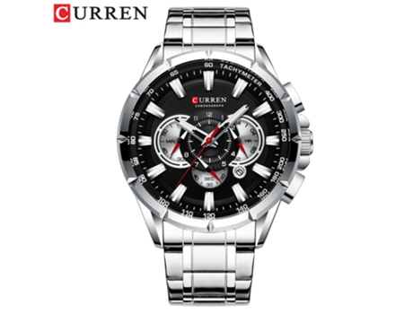 Relojes para Hombre, Relojes de Pulsera con Calendario de Cuarzo Resistentes al Agua para Hombres-Concha Blanca Negra LUUCOZK