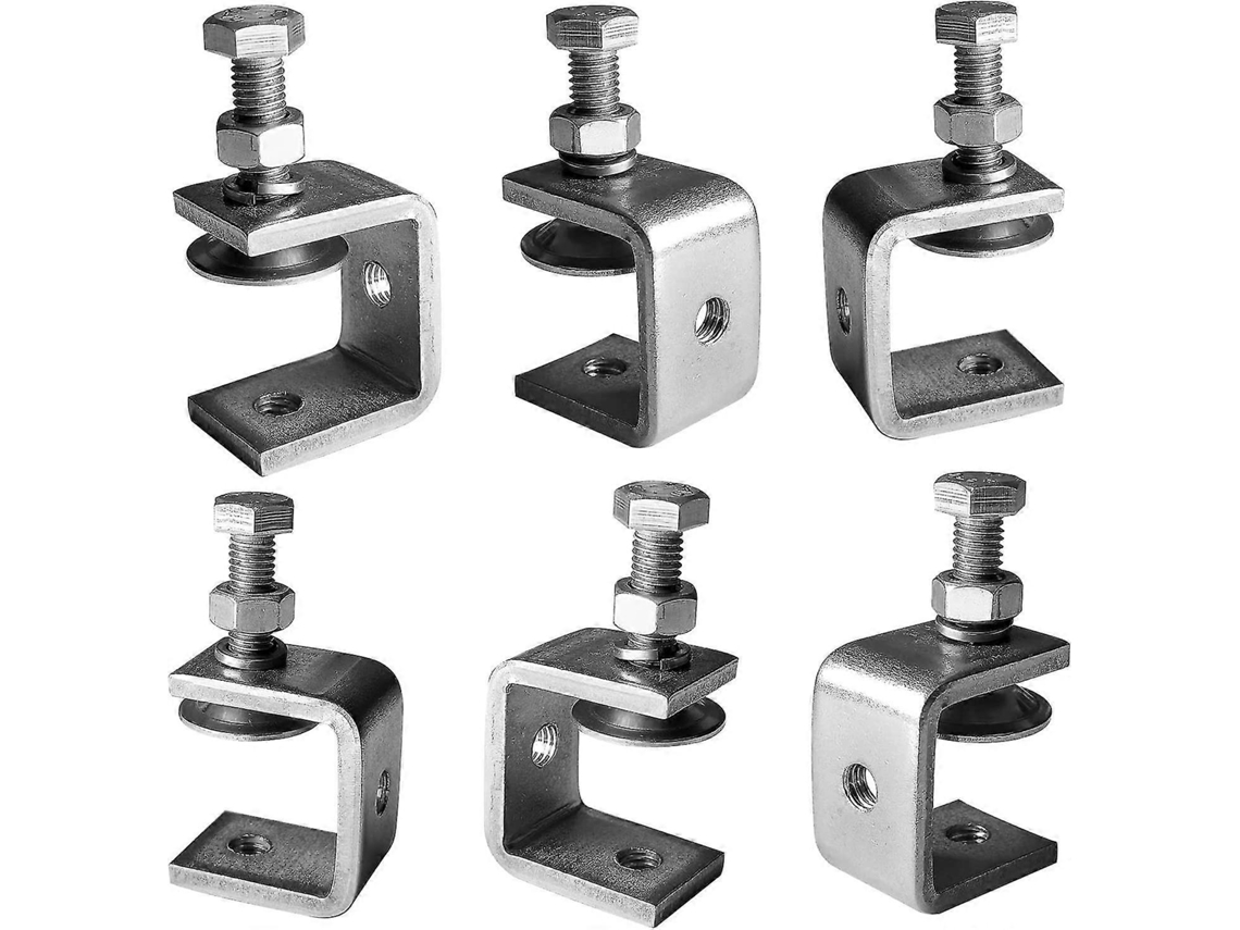 6 Abrazaderas De Acero Inoxidable 304 De Alta Resistencia, Apertura 65mm, Para Carpintería, Reparaciones Diy Y Automotrices
