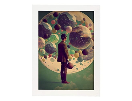 NACNIC Poster Horizonte Del Orbe En Estilo Surrealismo Cinematográfico Ilustraciones Y Grabados De Historieta Abstracta Y Artística A3 Marcos Blanc...