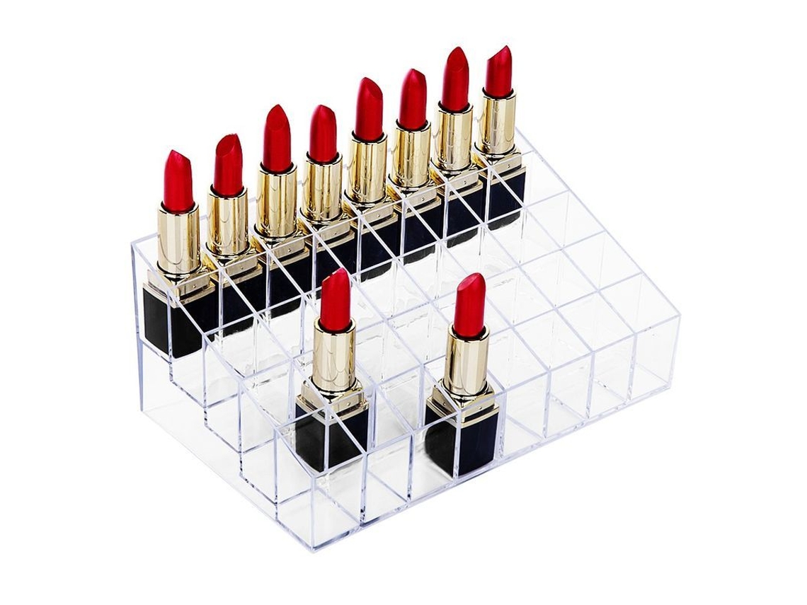 2026-organizador De Labios Hblife 40 Espacios Acrílico Transparente Para Labiales Brochas Botellas Maquillaje