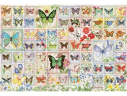 Rompecabezas de mariposas y flores de Cobble Hill (2000 piezas)