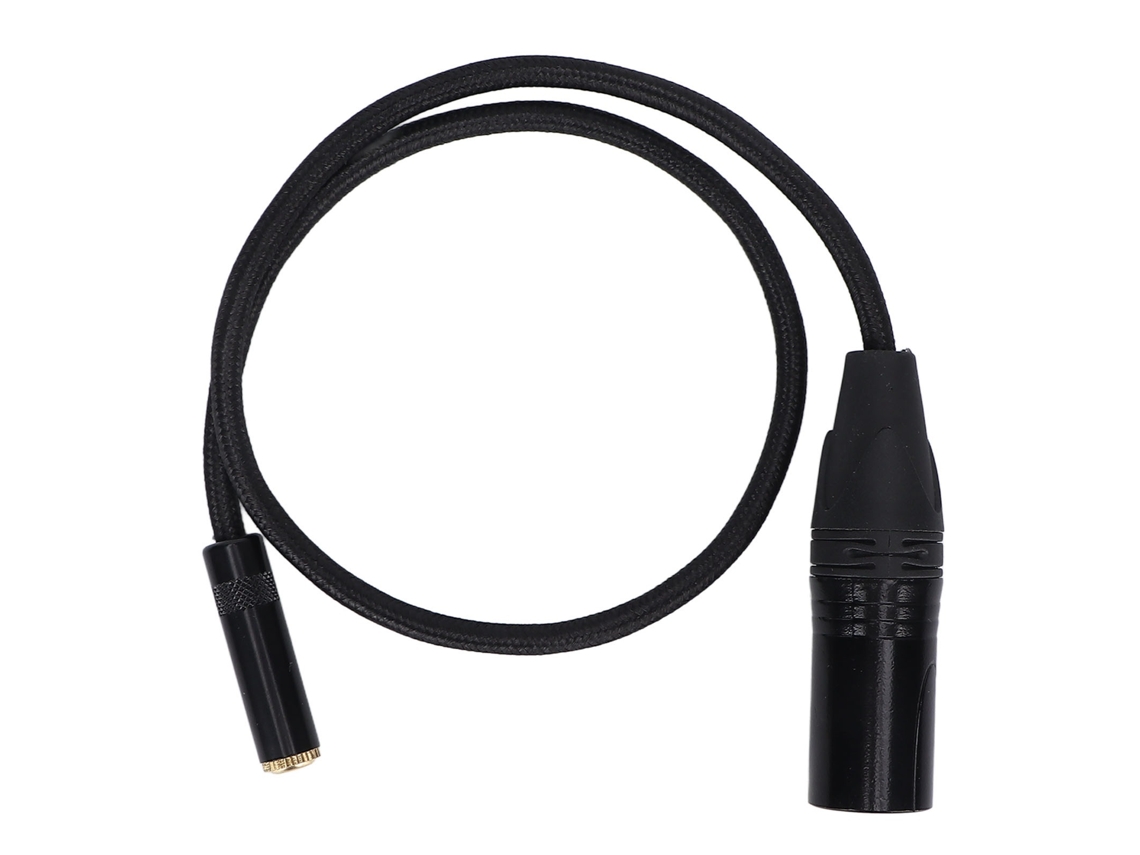 Cabo 3.5mm Fêmea Para Xlr Macho 3 Pinos Anti-interferência Estéreo 0.5m Para Mixer Microfone
