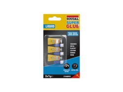 Adhesivo Instantáneo Soudal Super Glue Líquido - Pack 3x1g 160023