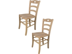 Conjunto de 2 Cadeiras T M C S Savoie U151GR (Castanho Claro - 88x43x46 cm - Madeira)