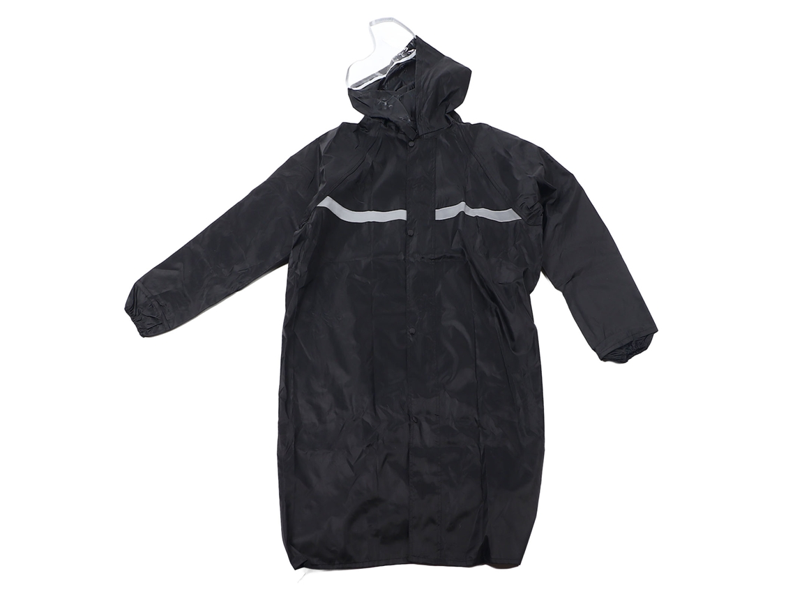 Chubasquero XL de una pieza en tejido Oxford, impermeable, con banda reflectante y cremallera, reutilizable, para emergencias diarias.
