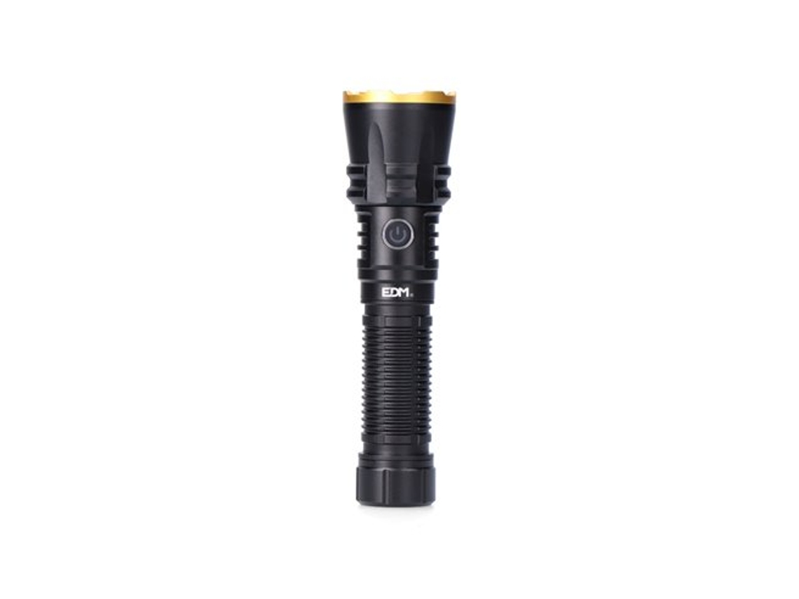 Linterna LED recargable de largo alcance IP65 con autonomía de 3 a 10 horas (20 W, 9000 K, 1800 lm)