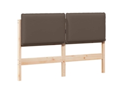 Maison Exclusive - Cabecero Tapizado Con Cabecera Gris Natural Y Claro 140 Cm