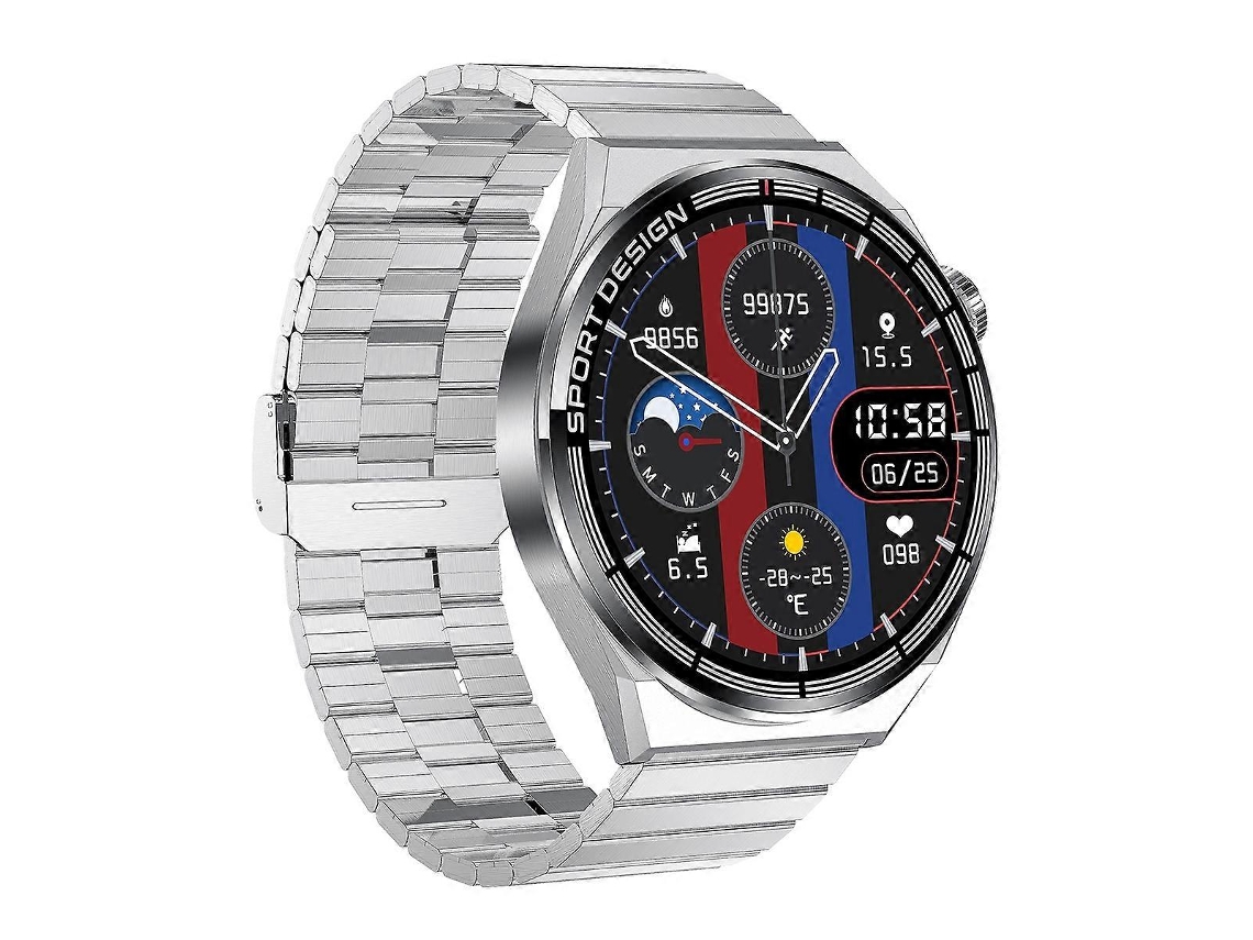 Reloj inteligente HDT 3 Max de 1,6 pulgadas con correa de acero, resistencia al agua IP67, compatible con llamadas Bluetooth y NFC. Ly Ebike